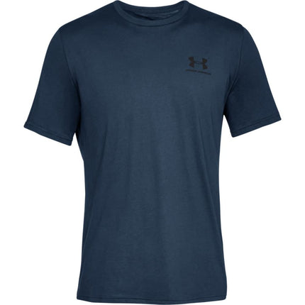 Under Armour mens Sportstyle Left Chest Short-Sleeve T-Shirt , Academy Blue (408)/Black , X-Large Tall
