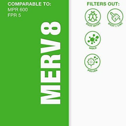 Aerostar 12x12x1 MERV 8 Pleated Air Filter, Pleated (Pack of 4)