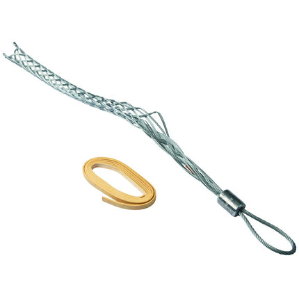 Klein Tools Double Weave Split Mesh Wire Pulling Grips, Offset Flexible Eye for Cable Diameter 1.25-Inch to 1.49-Inch, 16-Inch KSSK125-1