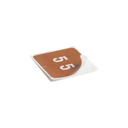 Smead DCC Color-Coded Numeric Label, 5, Label Roll, Brown, 250 Labels per Roll (67425)