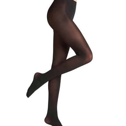 FALKE Women's Pure Matt 50 DEN W Ti Semi-Opaque Plain Tights 1 Pair, Black 3009, L
