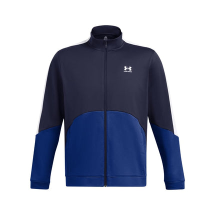 Sudadera de chaqueta de moda de tricot para hombre Under Armour, (410) Midnight Navy/Tech Blue/White, S