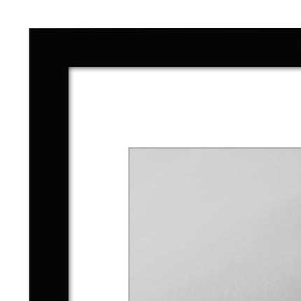 Americanflat 12x16 Picture Frame in Black - Set of 2 - Use as 9x12 Picture Frame with Mount or 12x16 Frame Without Mount - Includes Sawtooth Hanging Hardware for Horizontal or Vertical Display