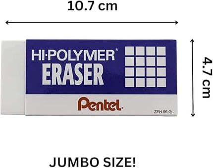 Borra Pentel Hi-Polymer - Super XL, Blanco