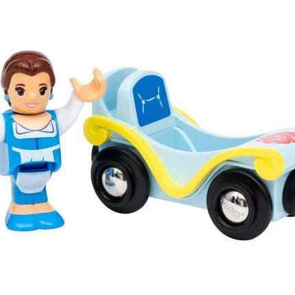 BRIO World Disney Princess Belle and Train Carriage for Kids Age 3 Years Up - Wooden Railway Add On Accessories