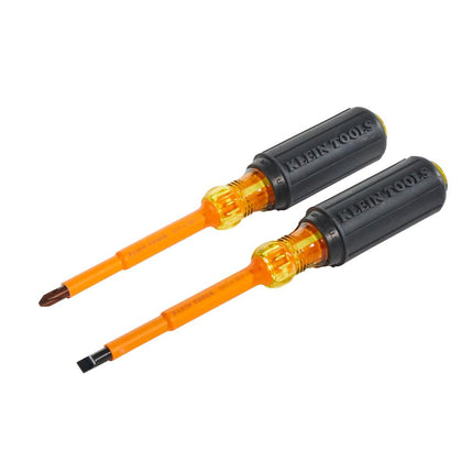 KLEIN TOOLS 2-Piece Set of 4" Insulated Screwdrivers Klein Tools 33532-INS