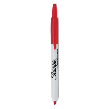 Dymo Marcador permanente de punta fina rojo