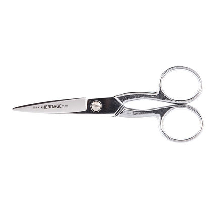 Klein Tools G435 Scissors, Made in USA, Tailor Point Scissor Great for Embroidery, Sewing, Fabric, Electronics, More, 5-Inch