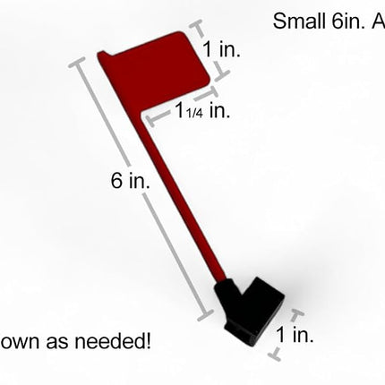Attention Grabber Small 6in. Tall Red Alert Office Desk Flag Pivots Up Down Fun Party Do Not Disturb Help Status Away Call Center Signal Indoor Inventory Closed Cubicle DIY Computer Station (10 Pack)