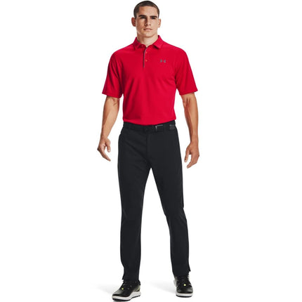 Under Armour Tech Men's Polo Shirt,Red/Graphite,Medium