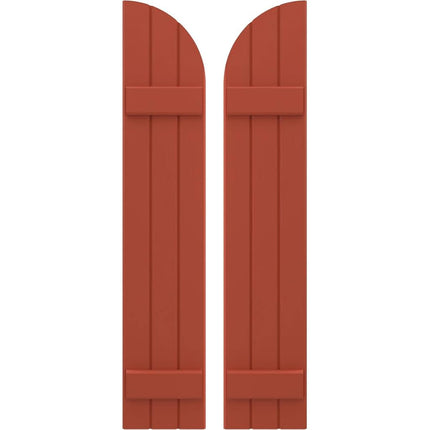 Ekena Millwork ARW101BQ311X36CLH Americraft Three 2 Exterior Real Wood Joined Board-n-Batten Shutters w/Arch Top (Per Pair), 10 1/2"W x 36"H, Colorful Leaves