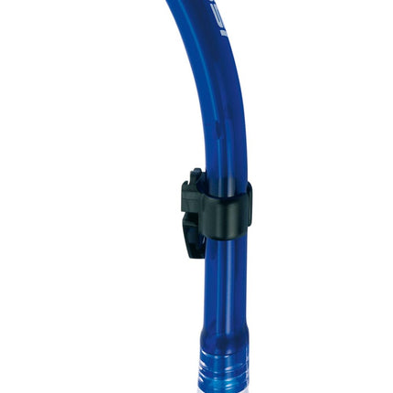 CRESSI Dry Snorkel - Unisex Premium Dry Snorkel for Diving/Apnea/Snorkeling, Clear/Cobalt, One Size