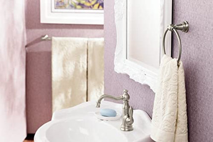 Moen YB8418BL Weymouth Barre porte-serviettes de 45 cm, noir mat