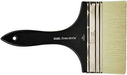 Pincel Freestyle Gran Escala Liquitex 1300706, Plano/Barniz Ancho 6 Pulgadas, Mango Corto