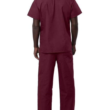 Adar Uniforms Men's 701brgs Medical Scrubs, Burgundy, S UK