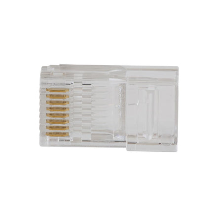 Klein Tools VDV826-729 Pass-Thru Modular Data Plugs, RJ45-CAT6, 10-Pack, Gold Plated, Power Over Ethernet-FCC-UL-RoHS Compliant, for Solid or Stranded Cable