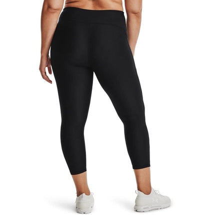 Under Armour Womens HeatGear Armour High Waisted No Slip Ankle Leggings, Black (001)/White, 2X, Black (001)/White, 2X