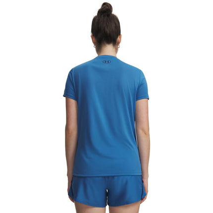 Under Armour Womens V Neck Short Sleeve Aegean Blue 12