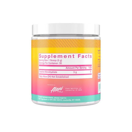 Alani Nu Creatine Monohydrate Powder 150 Grams (5.29 oz), Unflavored | Pure | Micronized Creatine Powder | No Sugar, No Gluten, No Artificial Colors or Flavors | 30 Servings