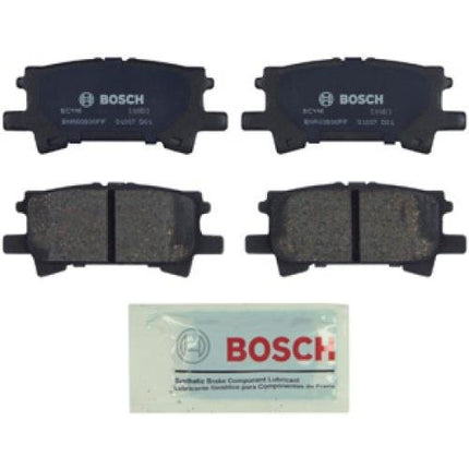 BOSCH BC996 QuietCast Premium Ceramic Disc Brake Pad Set - Compatible with Select Lexus RX330, RX350, RX400h; Toyota Highlander; REAR
