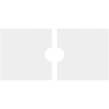 36"W x 18"H x 5"ID x 12 1/2"C x 1"P Rectangle Architectural Grade PVC Contemporary Ceiling Medallion, Two Piece