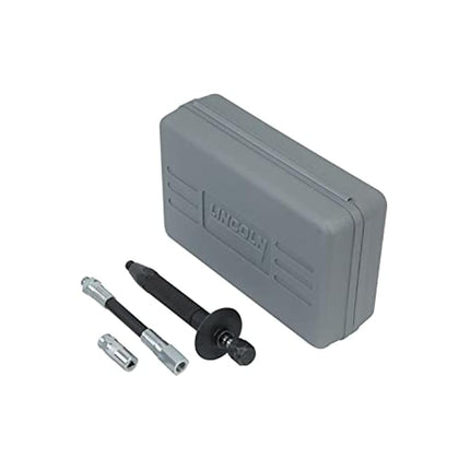 Lincoln 5805 Hardened/Clogged Grease Impact Fitting Cleaner, Includes Steel Drive Cylinder, Piston, Safety Shield, High-pressure Hose, Spare Drive Seals, Coupler, Accepts Light Oils and Solvents