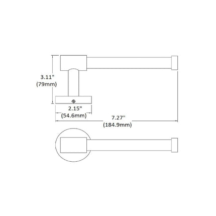 Design House 558346 Graz Modern Toilet Paper Holder for Bathroom Satin Nickel