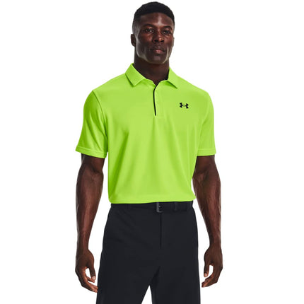Under Armour Men's Tech Golf Polo, (369) Lime Surge / / Black, S Tall