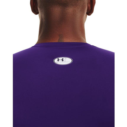 Under Armour Men's HeatGear Compression Long-Sleeve T-Shirt, Purple (500)/White, XXL
