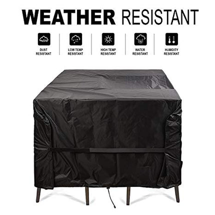 CKCLUU Patio Conversation Set Cover Patio Furniture Set Cover Outdoor Sectional Sofa Set Covers Waterproof Dining Table Chair Set Cover Heavy Duty 90 inch L x 64 inch W x 28 inch H