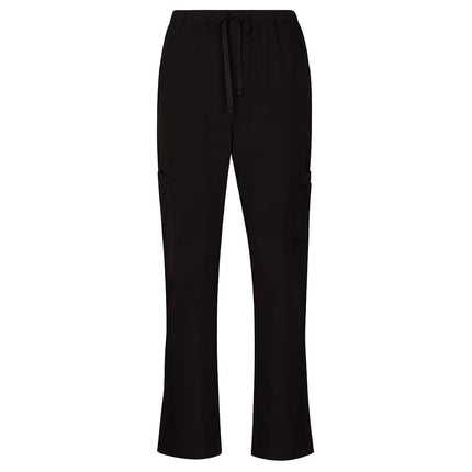 Women's Cool Stretch V-Neck Cargo Top and Pant Set 8400-9400 (Black, Large)
