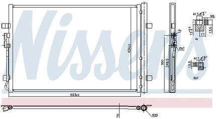 Nissens Air Conditioning Condenser - 941183