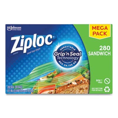 Ziploc Sandwich Bags, 280 ct