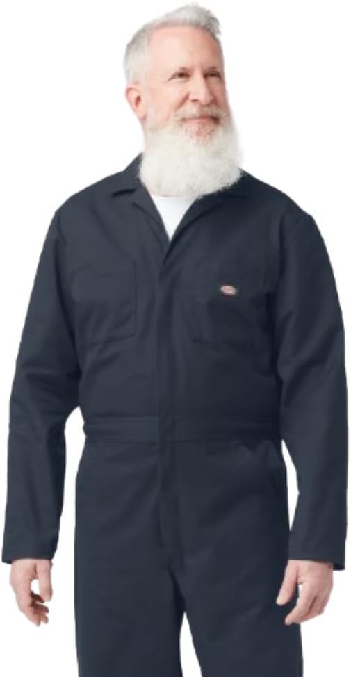Dickies Long Sleeve Coveralls, DARK NAVY, L RG