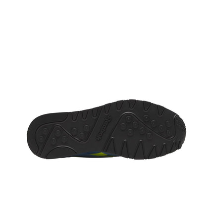 Reebok Men's Classic Nylon Sneaker, Essential Blue/Solar Acid Yellow/Vintage Chalk, 2.5 UK