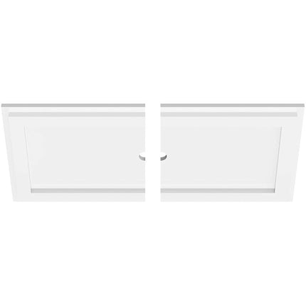 22"W x 11"H x 1"ID x 7 1/2"C x 1"P Rectangle Architectural Grade PVC Contemporary Ceiling Medallion, Two Piece