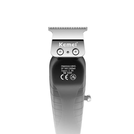 KEMEI 2293 Cordless Zero-Gap T-Blade Hair Trimmer for Men, Orange