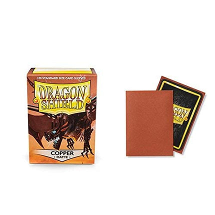 10 Packs Dragon Shield Matte Copper Standard Size 100 ct Card Sleeves Display Case