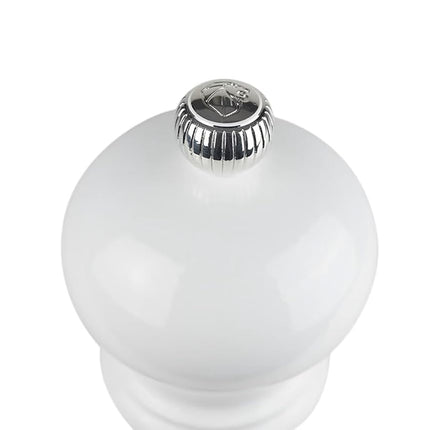 PEUGEOT - Paris u'Select 12 cm Salt Mill - 6 Predefined Salt Grinder Settings - Powdered Salt Innovation, Zirlion Mechanism - PEFC-Certified Wood - Made in France - Glossy White Finish