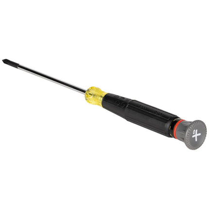 Klein Tools 6233 Mini Precision Screwdriver, 0 Phillips, Features Cushion-Grip Handle, Rotating Cap and Color Coded Ring, 3-Inch Shank