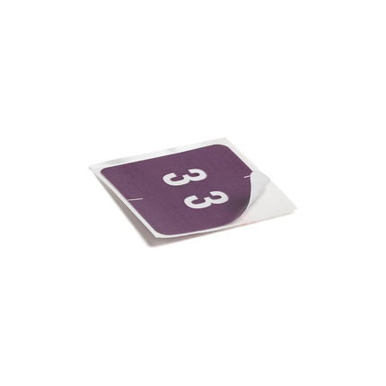 Etiquetas Numéricas Codificadas por Color Smead DCC Morado - Número 3 - etiquetas autoadhesivas