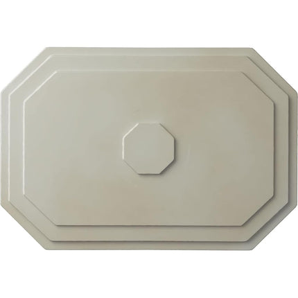 Ekena Millwork CM25FEFBS Felix Ceiling Medallion, 25 1/4"W x 17 1/4"H x 1 3/4"P, Hand-Painted Flash Blue