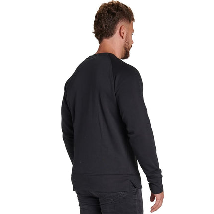 CHAMPRO Men's Victory Fleece Split Hem Crew Sweatshirt, Black, M