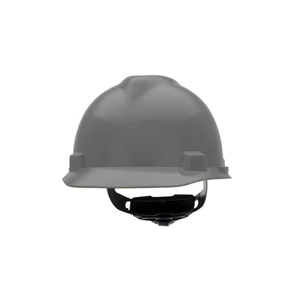 MSA 475364 V-Gard Slotted Protective Cap with Fas-Trac Suspension, Standard, Gray
