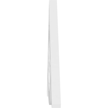 Pitch Classic Wagon Wheel Architectural Grade PVC Gable Pediment, 60"W x 12 1/2"H x 1"P (5/12)