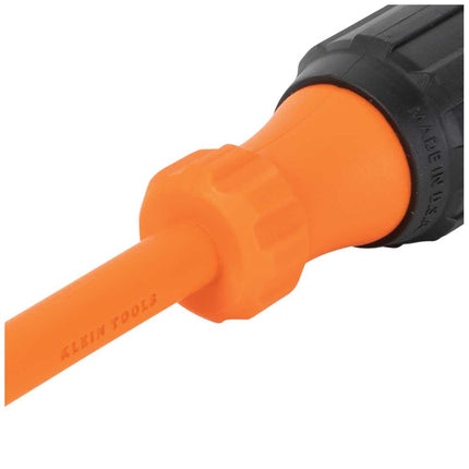 Klein Tools 6816INS Insulated Screwdriver, 1000V 3/16-Inch Cabinet Tip Screwdriver with 6-Inch Shank, Tip-Ident, Cushion-Grip Handle