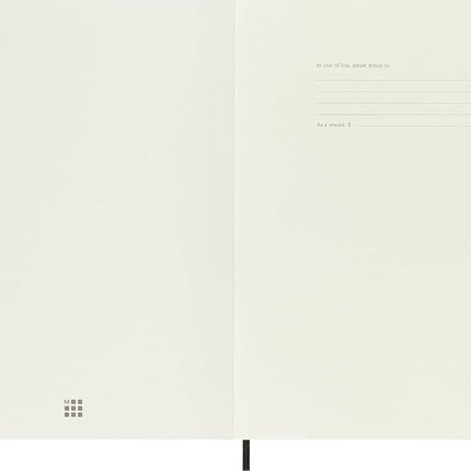 Moleskine Classic Notebook, Notebook With Ruled Pages, Soft Cover and Elastic Closure, Black, XL, 19 x 25 cm, 192 Pages