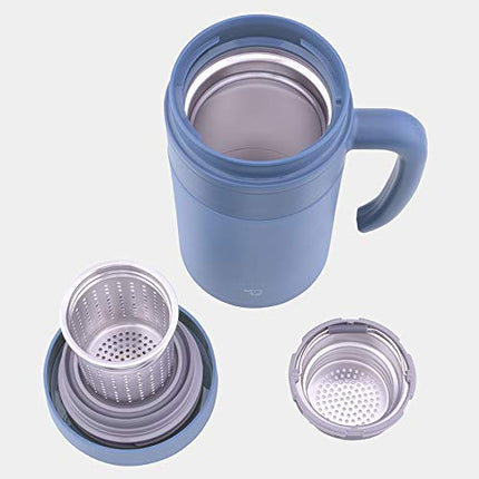 Vaso térmico de acero inoxidable Zojirushi, 16 onzas, azul de Prusia