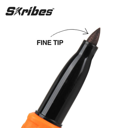 KLEIN TOOLS 80187 Skribes Measure and Mark Set with 4-Pack of Black Fine Tip Permanent Markers and 25-Foot Compact Double-Hook Tape Measure