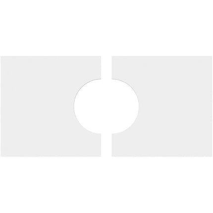 22"W x 11"H x 6"ID x 7 1/2"C x 1"P Rectangle Architectural Grade PVC Contemporary Ceiling Medallion, Two Piece